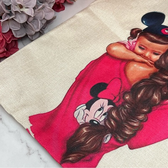 Eco-Friendly Mama Minnie Mouse with Little Baby Mouse Folding Tote Bag - Picture 7 of 15